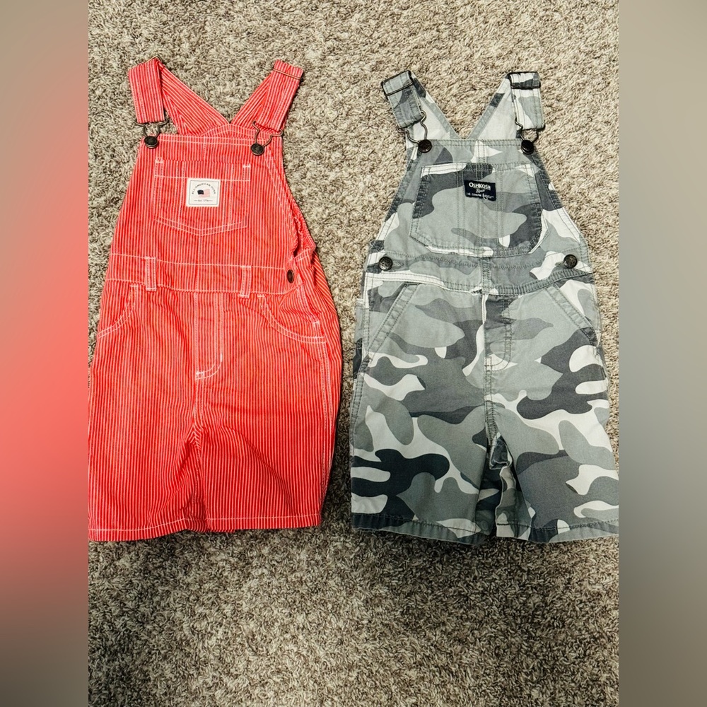 Toddler Boys Overalls Shorts BUNDLE
